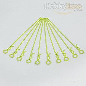 Yellow Small-ring Long Thickened Body Clips 10PCS