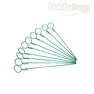 Green 45° Large-ring Long Body Clips 10PCS