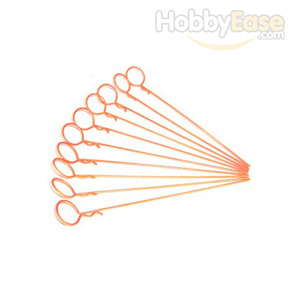 Orange 45° Large-ring Long Body Clips 10PCS