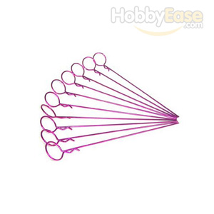 Purple 45° Large-ring Long Body Clips 10PCS