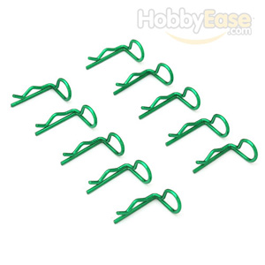 Green 90° Small-ring Body Clips 10PCS