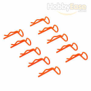 Orange 90° Small-ring Body Clips 10PCS