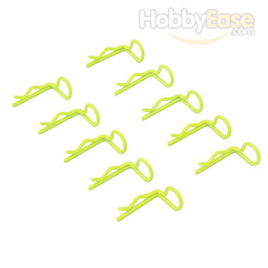 Yellow 90° Small-ring Body Clips 10PCS
