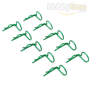 Green 90° Medium-ring Body Clips 10PCS