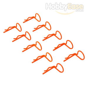 Orange 90° Medium-ring Body Clips 10PCS