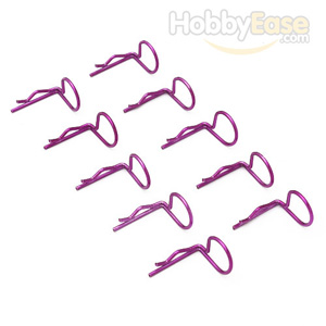 Purple 90° Medium-ring Body Clips 10PCS