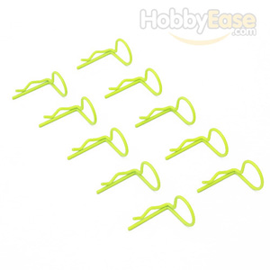 Yellow 90° Medium-ring Body Clips 10PCS