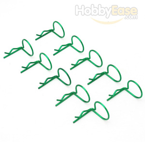 Green 90° Large-ring Body Clips 10PCS