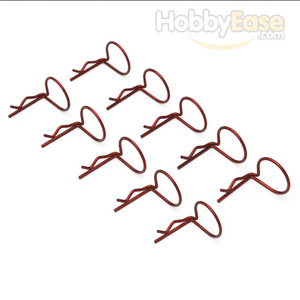 Red 90° Large-ring Body Clips 10PCS