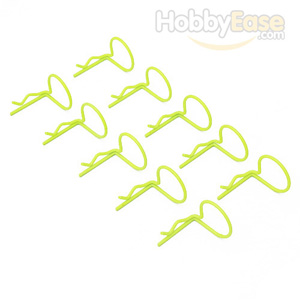 Yellow 90° Large-ring Body Clips 10PCS