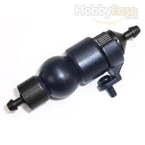 Black Aluminum 1/8 Fuel Filter w/ Rubber Pump