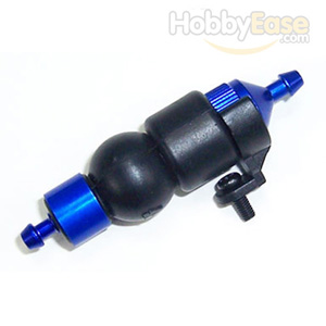 Navy Blue Aluminum 1/8 Fuel Filter w/ Rubber Pump