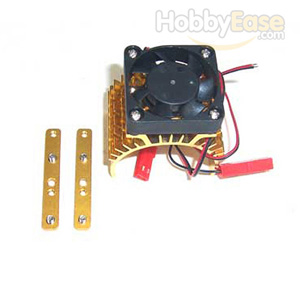 Golden Aluminum Motor Heat Sink w/ adjustable fan (top)