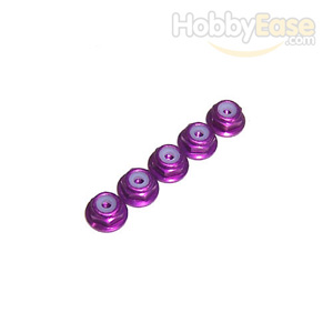 Purple Aluminum 2mm Flanged Lock Nut