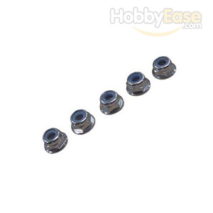 Silver Aluminum 3mm Flanged Lock Nut