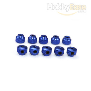 Blue Aluminum Knurled Collars 10PCS