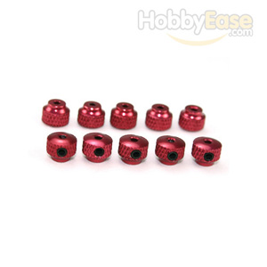 Red Aluminum Knurled Collars 10PCS