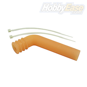 Orange 1/8 Silicone exhaust pipe deflector