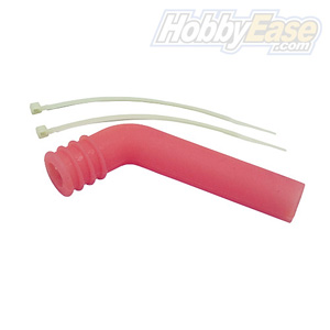 Red 1/8 Silicone exhaust pipe deflector