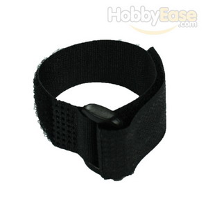 Black Hook and Loop Velcro Tie - 200mm