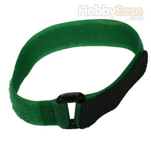 Green Hook and Loop Velcro Tie - 300mm
