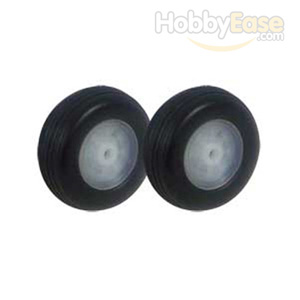 Ø1"*12mm Treaded Rubber Wheels 2pcs