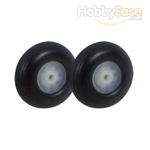 Ø1.75"*16mm Treaded Rubber Wheels 2pcs