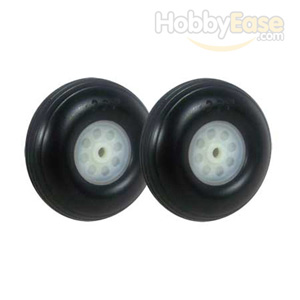 Ø2.25"*22mm Treaded Rubber Wheels 2pcs