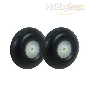 Ø2.5"*24mm Treaded Rubber Wheels 2pcs