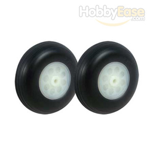 Ø2.75"*25mm Treaded Rubber Wheels 2pcs