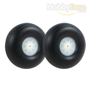 Ø3.5"*32mm Treaded Rubber Wheels 2pcs