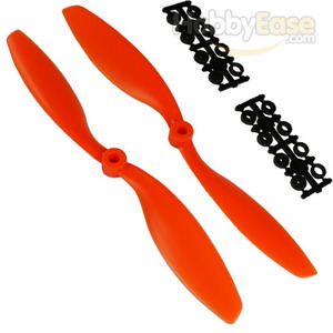 Orange Nylon 8045(8.0*4.5) Standard + Reverse Electirc Propellers 1pair