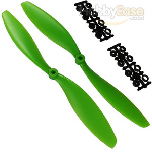 Green Nylon 1045(10*4.5) Standard + Reverse Electirc Propellers 1pair