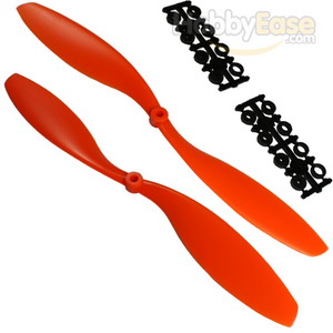 Orange Nylon 1245(12*4.5) Standard + Reverse Electirc Propellers 1pair
