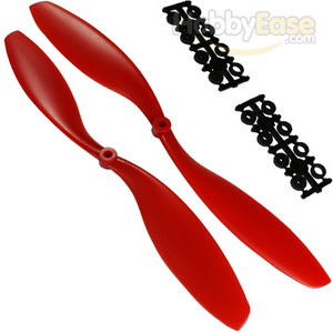 Red Nylon 1245(12*4.5) Standard + Reverse Electirc Propellers 1pair