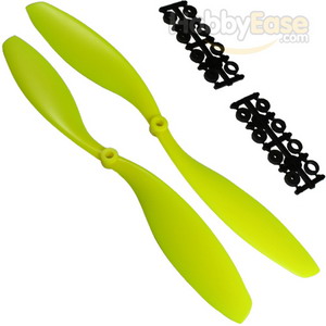 Yellow Nylon 1245(12*4.5) Standard + Reverse Electirc Propellers 1pair