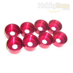 Red Aluminum Engine Mounting Rubber Reinforced Cap(8PCS)
