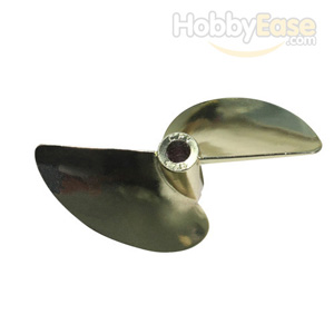 Imitation Gold Plated Aluminum Two-blade Propeller[Ø1/4"]-478(D78*P1.4)