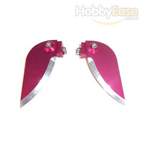 Red Aluminum Adjustable Turn Fin for Boats(2PCS)-37*85mm