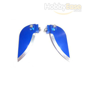 Blue Aluminum Adjustable Turn Fin for Boats(2PCS)-31*68mm