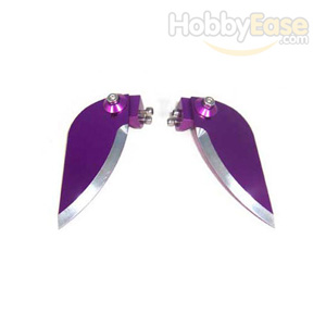 Purple Aluminum Adjustable Turn Fin for Boats(2PCS)-31*68mm