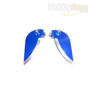 Blue Aluminum Adjustable Turn Fin for Boats(2PCS)-24*54mm