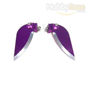 Purple Aluminum Adjustable Turn Fin for Boats(2PCS)-24*54mm