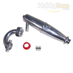 Aluminum Tuned Pipe for 1/8 Vehicle w/ Manifold 1set(.21-.28 Nitro Engine)