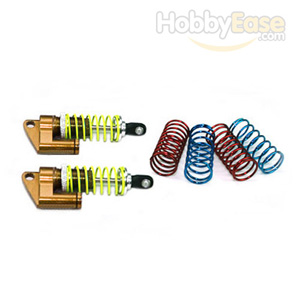 Golden Aluminum Shocks w/ Piggyback 65MM 2PCS