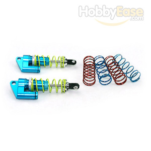 Blue Aluminum Shocks w/  Piggyback 75mm 2PCS