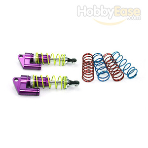 Purple Aluminum Shocks w/  Piggyback 75mm 2PCS