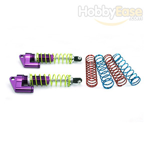 Purple Aluminum Shocks w/  Piggyback 90mm 2PCS