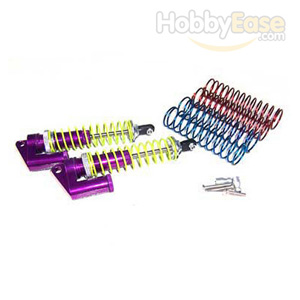 Purple Aluminum Shocks w/  Piggyback 105mm 2PCS(1/8, 105mm)