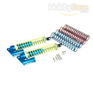 Blue Aluminum Shocks w/  Piggyback 115mm 2PCS(1/8, 115mm)